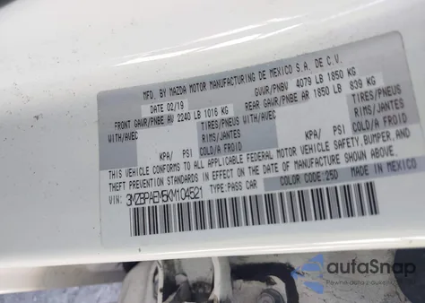 2015 Mazda Cx-5 Touring из США, поврежденный, VIN JM3KE2CY2F0463121